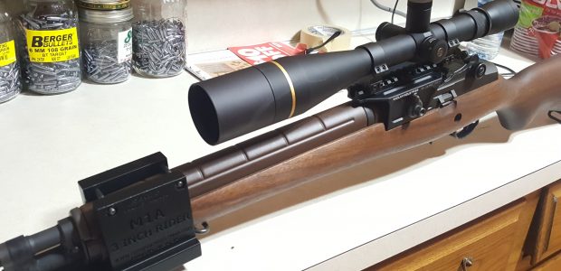 This is the benchrest adapter I designed for the M1A.   Here is a video of the testing of the adapter.  It works quite well. [embedyt] https://www.youtube.com/watch?v=L_-tMVrMEmQ[/embedyt]